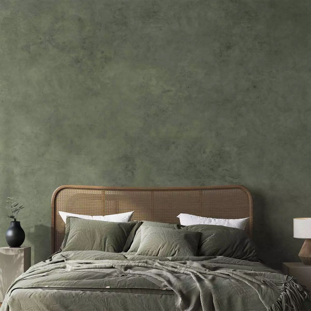 Hình ảnh minh họa cho Sơn hiệu ứng. Màu xanh lá nhẹ nhàng không quá chói tạo cảm giác yên bình, tươi mát cho căn phòng
Nguồn: Sưu tập