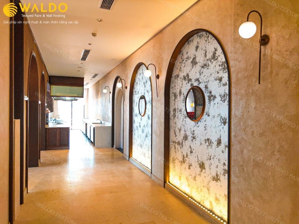 Sơn hiệu ứng Waldo trang trí hoàn thiện các mảng tường tại khu Dự án Nova Hills Phan Thiết