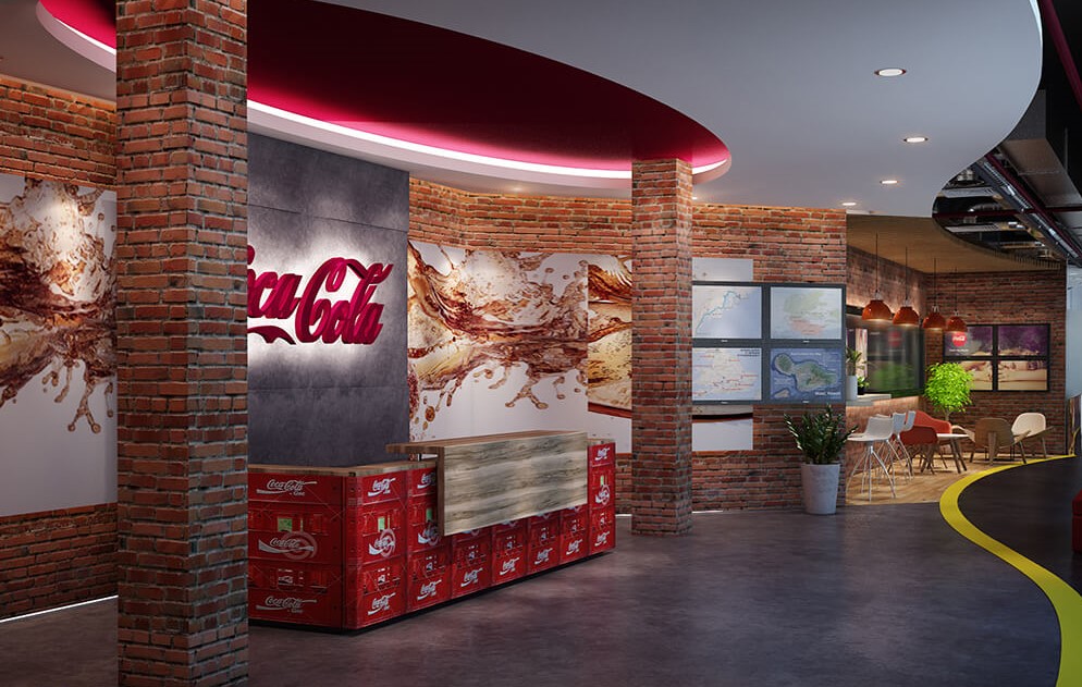 Sơn_hiệu_ứng_Waldo-sơn-hiệu-ứng-Văn-phòng-làm-việc-Coca-Cola-nổi-bần-bật-với-sắc-đỏ-thương-hiệu