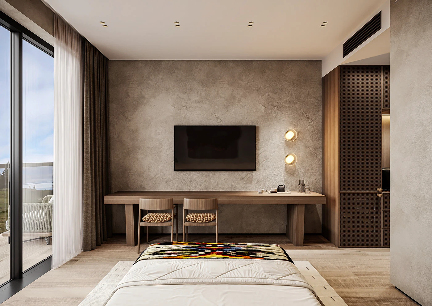 Một góc không gian nhà tắm sử dụng sơn hiệu ứng Stucco mịn

