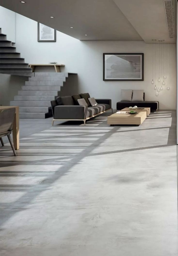 Sàn hiệu ứng bê tông rất khó thi công trên các nền gạch hiện hữu
Nguồn: Pinterest