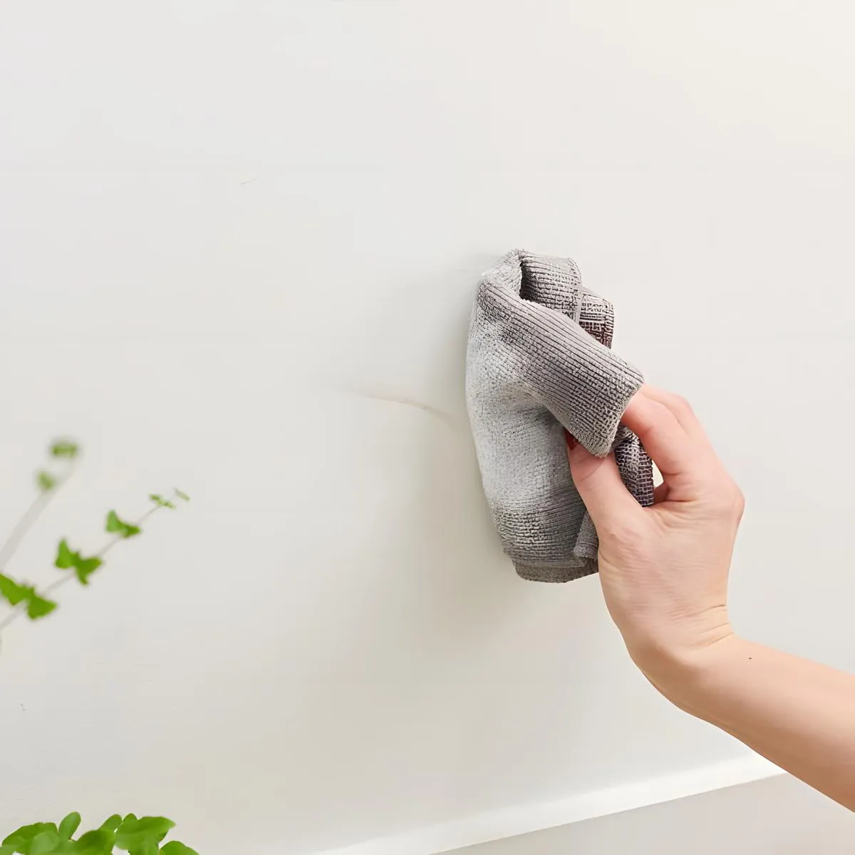 Dùng khăn lau tưòng sơ những vết bẩn nhỏ, dễ vệ sinh - Nguồn: Pinterest