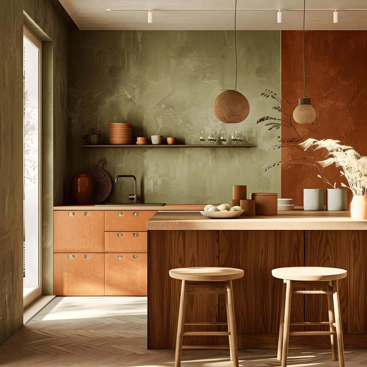Sơn hiệu ứng giúp xóa bỏ sự đơn điệu cho không gian nấu nướng
Nguồn: Pinterest
