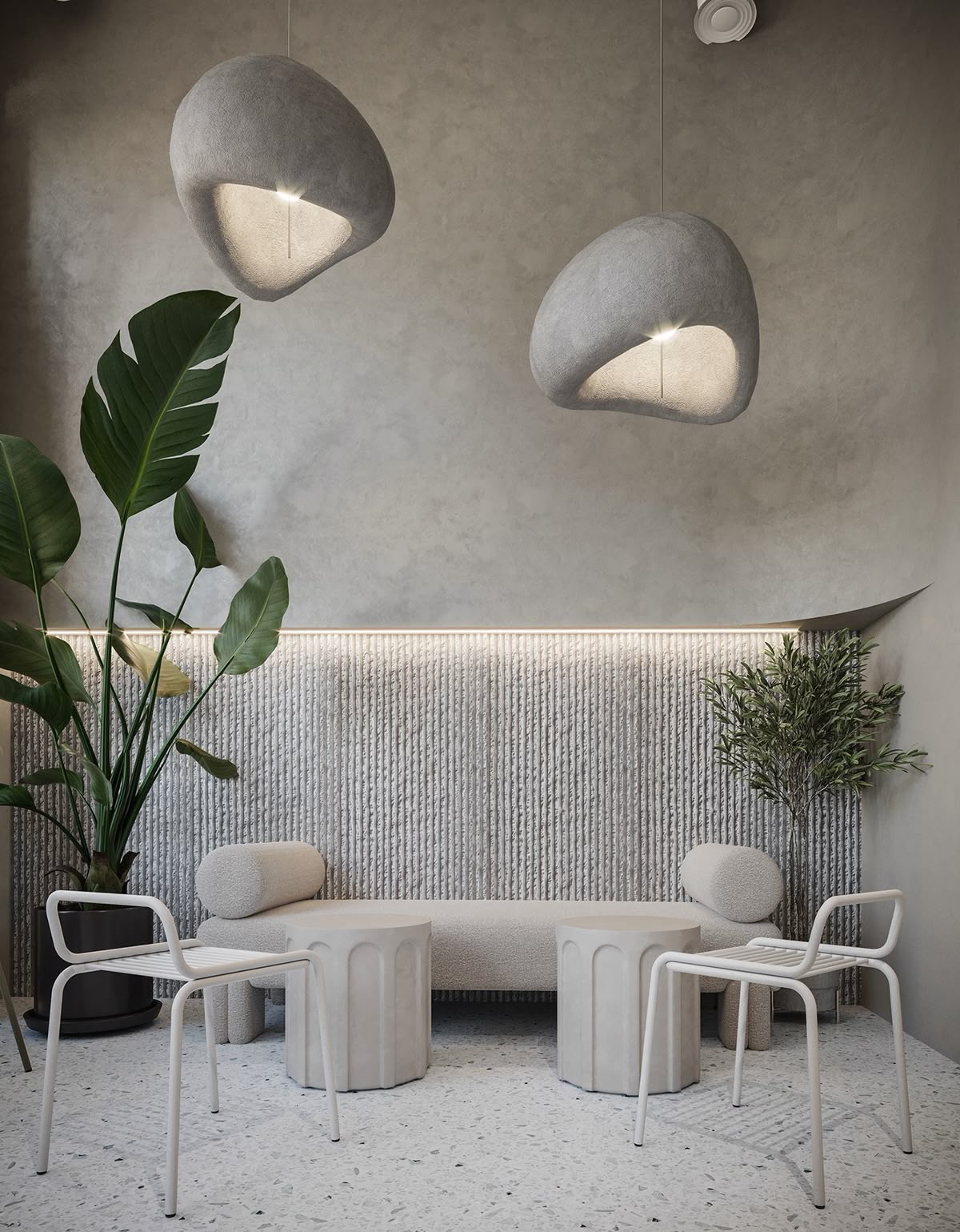 Quán cà phê trở nên độc đáo và bắt mắt hơn nhờ Sơn hiệu ứng Stucco 
Nguồn: Pinterest