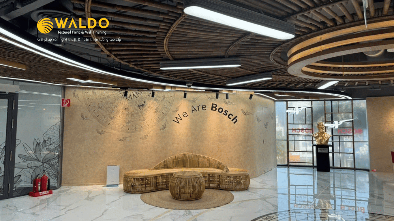 Thiết kế văn phòng tại Bosch thể hiện điểm nhấn cho cả căn phòng
Nguồn: Waldo