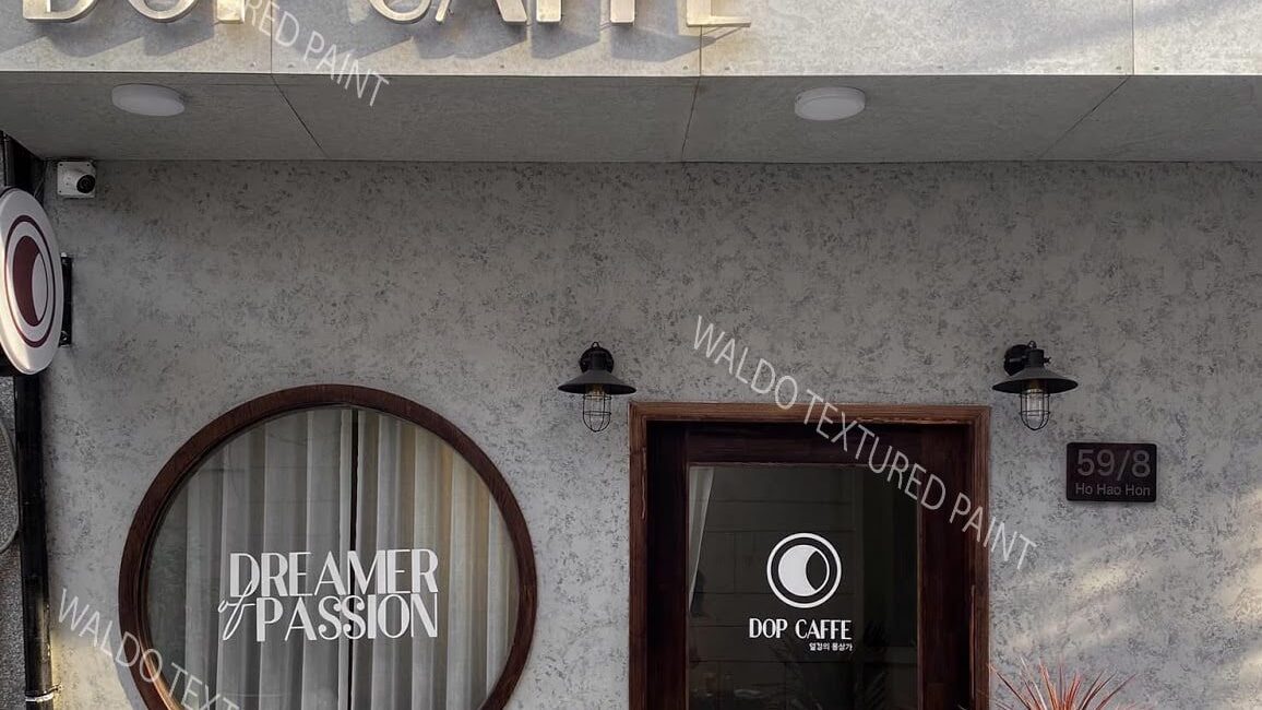 Sơm hiêu ứng Waldo - Sơn hiêu ứng bê tông - Sơn hiệu ứng bê tông đang trở thành một xu hướng mới trong thiết kế của quán cà phê