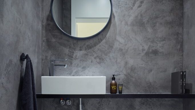 Sơn Hiệu ứng bê tông Waldo hòa vào lớp nền, tạo nên cảm giác rất chất, chân thật.